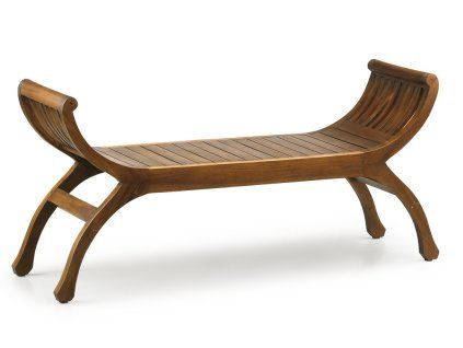 Masivní dřevěná lavice Forja Yuyu široká 120cm z exotického dřeva v hnědé barvě