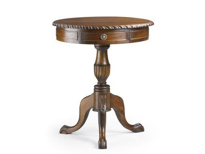 Luxusní příruční stolek Chippendale kulatý vintage dřevo