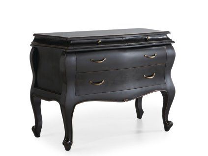 Luxusní černá komoda VINTAGE DARK 110cm