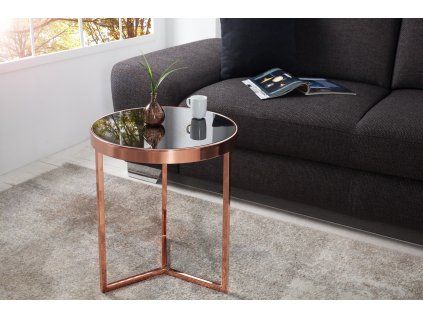 Odkládací stolek Art Deco 50 cm měděné provedení
