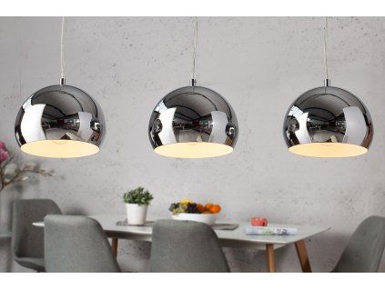 Moderní designové závěsné svítidlo Chromagon chromové