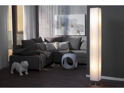 Moderní stojací lampa Paris 160cm bílá