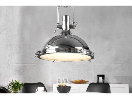 Designové závěsné osvětlení Industrial 40cm chrom