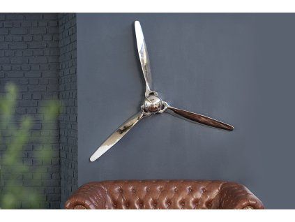 Moderní dekorace Propeller Screw III 60cm stříbrná