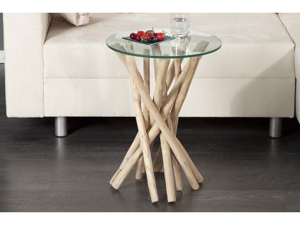 Odkládací stolek Driftwood 35 cm masivní dřevo