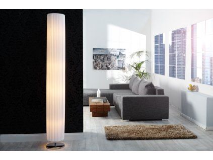 Moderní stojací lampa Salone 200cm bílá