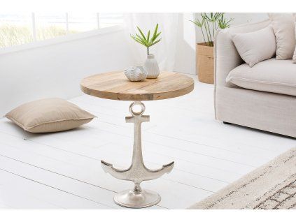 Odkládací stolek New Port 56 cm masivní dřevo moderní design