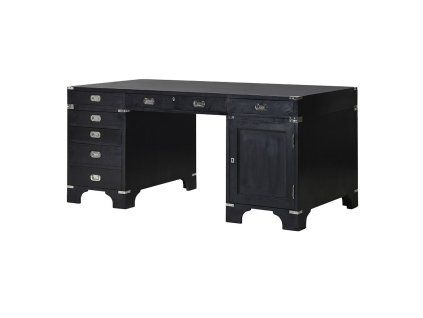 Luxusní dřevěný psací stůl Brighton 170cm černý