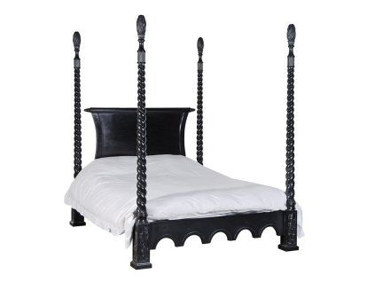 Luxusní barokní postel Saint Cyr 180cm černá
