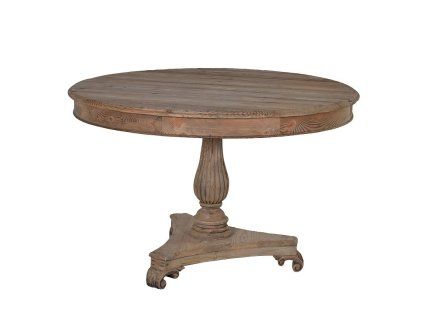 Vintage masivní jídelní stůl Rustic kulatý 120cm