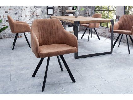 Designová židle Lucca Vintage hnědá