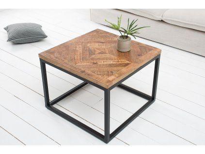 Odkládací stolek Infinity 60 cm masivní dřevo přírodní design