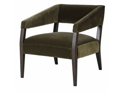 Designové křeslo v olivové barvě