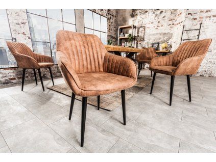Stylová židle Turin světle hnědá