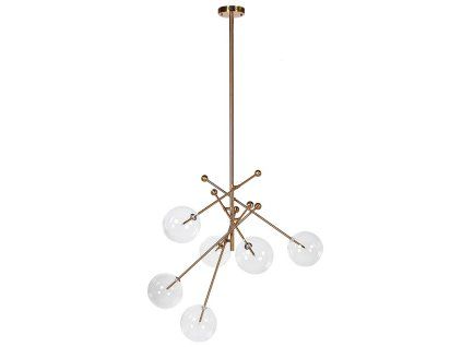 Luxusní Art-Deco lustr Kendel 6 ramen