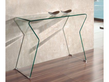 Designová skleněná chodbová konzola Spirit 105cm