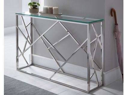 Designový skleněný konzolový stolek Sierra 115cm 