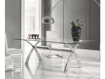 Designový skleněný jídelní stůl Sierra 200x106cm