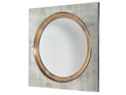Luxusní Art-Deco zrcadlo Rosso 107x107cm
