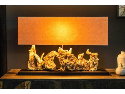 Designová stolní lampa Aragon 80cm béžová