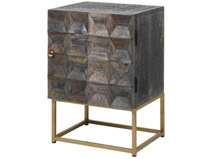 Designový noční stolek Brass Diamond 61cm