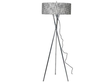 Moderní chomovaná stojací lampa Tripod Grey 169cm