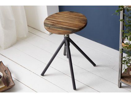 Industriální stolička Wild Age 36-60cm akácie