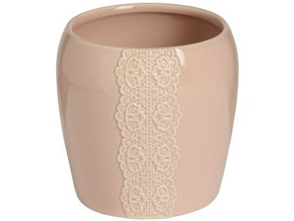 Porcelánový svícen Cindy starorůžový 10 cm