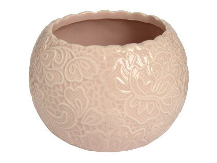 Porcelánový svícen Cindy starorůžový 9 cm
