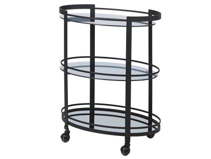 Zrcadlový servírovací stolek Smoked Mirror 80cm