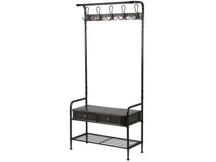 Kovová předsíňová stěna Denny Metal 181cm industrial