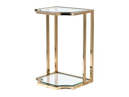 Stylový zlatý příruční stolek Angelo 60cm