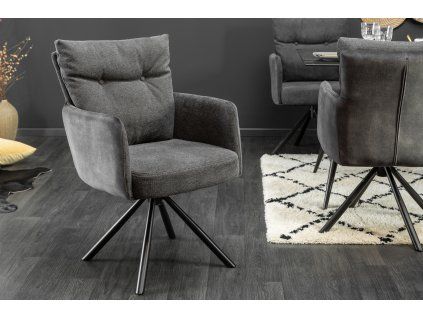 Designová otočná židle Big Gina antracit