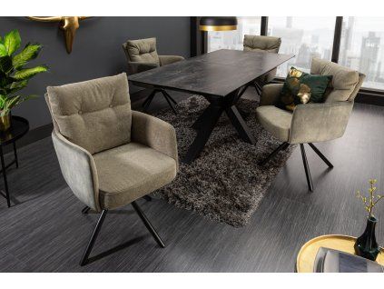 Designová otočná židle Big Gina zelená