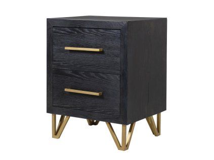 Art-Deco noční stolek Paolo 63cm černý