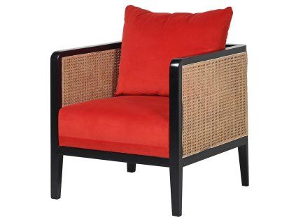 Designové křeslo Burnt Orange Rattan