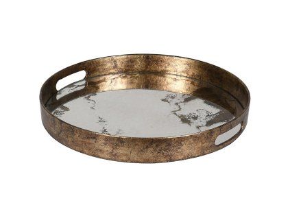 Stylový kulatý tác Marble Mirror 33cm