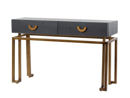 Luxusní konzole Ximena 120cm v Art-Deco stylu černý
