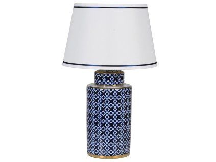 Stylová porcelánová lampa Celina 70cm modrá