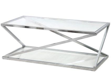 Designový skleněný konferenční stolek