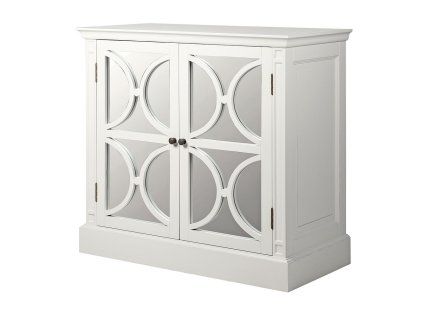 Venkovský zrcadlový příborník White Ariano 100cm bílá