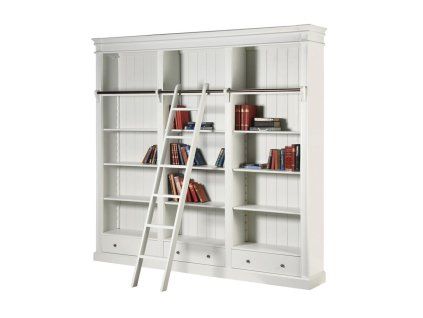 Venkovská knihovna White Ariano 250cm bíla