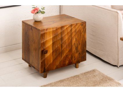 Designový noční stolek Cobra 50cm přírodní mango