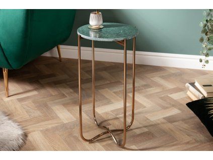 Odkládací stolek Marble I 35 cm zelený mramor