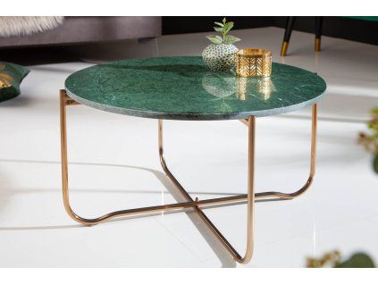 Luxusní konferenční stolek Marble 62 cm zelený mramor