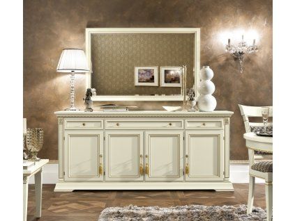 Klasický příborník Sophia 202cm bílý
