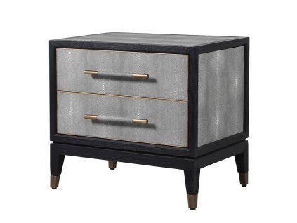 Luxusní Art-Deco noční stolek Caitlin 61cm shagreen