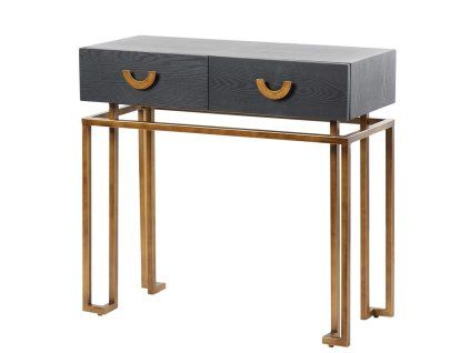 Stylový toaletní stolek Ximena 80cm v Art-Deco stylu černý