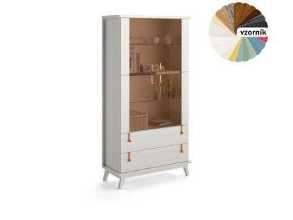 Stylová vysoká vitrína Prisma 103cm zakázková