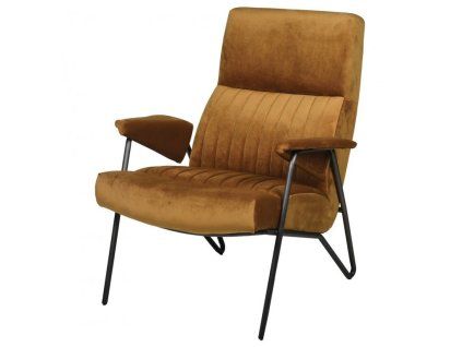 Designové sametové křeslo Rivington 94cm s područkami